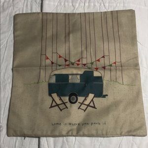 NEW. Home is where you park it. Pillow cover